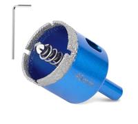 Flintronic Scie Cloche Carrelage, 40mm Scie Cloche Diamantée avec Foret de Centrage, Foret Trépan Diamant, Scies Cloches Diamant, pour Coupe de Verre, Carrelage, Céramique, Marbre, Calcaire