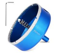 Flintronic Scie Cloche Carrelage, 95mm Scie Cloche Diamantée avec Foret de Centrage, Foret Trépan Diamant, Scies Cloches Diamant, pour Coupe de Verre, Carrelage, Céramique, Marbre, Calcaire