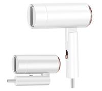 Flintronic Sèche-Cheveux Pliable, 1500W Sèche-Cheveux de Voyage, Professionnel Sèche-Cheveux Lonique, Sèche Cheveux Léger Portable, avec 3 Modes Réglables, pour Voyages, Maison, salon - Blanc