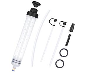 flintronic Seringue a Huile, 500 CC Huile Aspiration Seringue, Pompe Extraction Liquide de Frein avec Tube Extension et Joint, Seringue de Remplacement de Liquide Automobile Huile de Boîte Vitesses