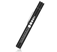 Flintronic Stylo Infirmiere, USB Rechargeable LED Stylo Lumière Médicale, Affichage Numérique, Stylo Lampe Médicale, Lampe Diagnostic avec Jauge de Pupille et Clip pour Infirmières Médecins EMT(Noir)