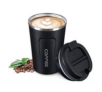 Flintronic Tasse à Café Isotherme,Tasses à café de voyage Mug de Voyage en Acier Inoxydable, Étanches Tasse de Voiture à Double paroi Tasse Isotherme (avec1*Brosse Incluse)