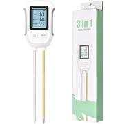 Flintronic Testeur de sol 3 en 1, PH Mètre de Sol - 3 dans 1 Testeur d'humidité/Lumière/pH du Sol Kit de Testeur de Sol, Kit de Test de Sol 3 en 1 Plante Fleurs (Pas Besoin de Batterie)