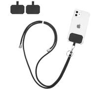 flintronic Tour de Cou Telephone, Universelle Cordon Telephone Portable Collier de Longe Compatibles avec Plupart des Smartphones pour Cou et Poignet Laniere, avec Porte-clés et Patch
