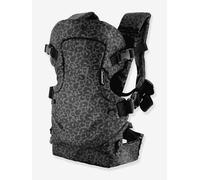 Infantino Porte-Bébé Flip 4-en-1 Ergonomique, 4 Façons de Porter Convertible, Confortable, Lanières Rembourrées, Ajustable, Support de Tête Pour Bébés de 3,6 à 14,5 kg, Léopard Gris