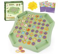 Flip Chess Memory, Flip Match Board Game, Jeu d'échecs de Mémoire, Jeu Montessori, Jeu de Société Familial, Jouet Éducatif pour Enfants Adolescents Adultes