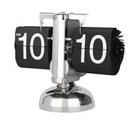 Flip Clock, Horloge Mécanique, Horloges Numérique Rabattable Rétro, Horloge Flip Flap, Horloge De Bureau à Bascule Auto à Un Pied, pour la Maison, Le Salon(Noir)