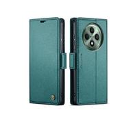 Flip Coque Pour OPPO Reno 12F 4G/5G/12FS 5G Magnétique Cuir PU Pour Carte Fermeture Portefeuille Bicelle - Vert