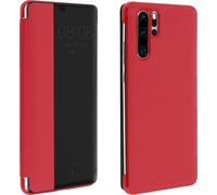 Flip Cover avec fenêtre Smart View pour Huawei P30 Pro - Rouge