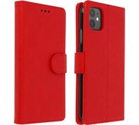 Flip Cover Portefeuille, étui à rabat en similicuir pour Apple iPhone 11 - Rouge
