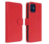 Flip Cover Portefeuille, étui à rabat en similicuir pour Apple iPhone 12 / 12 Pro - Rouge