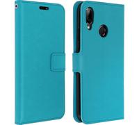Flip Cover Stand Case Portefeuille & Stand Fonction pour Huawei P20 Lite - Bleu