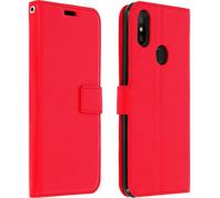 Flip Cover Stand Case Portefeuille & Stand Fonction pour Xiaomi Mi A2 - Rouge