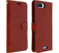 Flip Cover Stand Case Portefeuille & Stand Fonction pour Xiaomi Redmi 6A - Marron