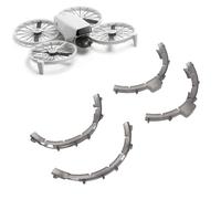 Flip Drone Propeller Guard, TPU Collision Evitation Rague avec Libération Rapide, Ajustement de Précision Case de pour Les Drones (Vert Fluorescent) (Noir Semi-Transparent)