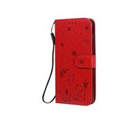 Flip Etui Pour FOXDOCK Samsung Galaxy S10 Durable Léger Avec Conception De Fente Pour Carte Slim Fit Couverture En Cuir PU Premium Rouge