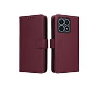 Flip Etui Pour Honor X8A 4G Blocage RFID Couverture Rabotant Portefeuille Chargement Sans Fil Conception Détachable Rouge