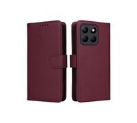 Flip Etui Pour Honor X8B 4G Blocage RFID Chargement Sans Fil Portefeuille Conception Détachable Couverture Rabotant Rouge