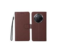 Flip Etui Pour Honor X9C 5G Support de voiture magnétique Portefeuille Fente pour crad Chargement sans fil Marron