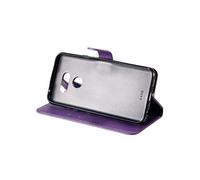 Flip Etui Pour LG K40S Cuir de haute qualité Couleur solide classique Etui de téléphone portefeuille d'affaires Avec fente pour carte Violet