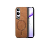 Flip Etui Pour OnePlus Ace 3V Montures De Voiture Magsafe Chargement Sans Fil Léger Slim Marron