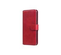 Flip Etui Pour REALME C31 4G Fermeture Magnétique Découpes Précises Couverture Rabotant Fentes Pour Cartes Rouge