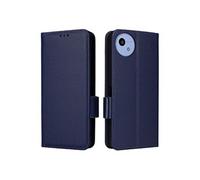 Flip Etui Pour Sharp Aquos wish5 Titulaire de fentes pour cartes Magnétique Boucle latérale Portefeuille Cuir PU Bleu
