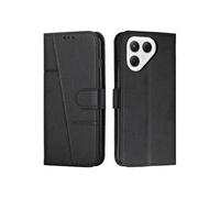 Flip Etui Pour Tecno Pova 7 Pro 5G Protection complète Bicelle Boucle latérale Cuir PU Insertion de carte Noir
