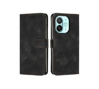 Flip Etui Pour Tecno Spark 30C 5G Portefeuille Bicelle Cuir PU Insertion de carte FOXDOCK Noir