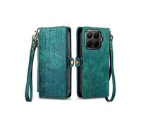 Flip Etui Pour Xiaomi 15T Couverture à rabat Portefeuille Antichoc Simple Entreprise Etui en cuir Vert