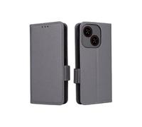 Flip Etui Pour ZTE Blade A35E Cuir PU Titulaire de fentes pour cartes Boucle latérale Magnétique Portefeuille Gris