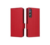 Flip Etui Pour ZTE nubia RedMagic 10 Air Portefeuille Boucle latérale Cuir PU Magnétique Titulaire de fentes pour cartes Rouge
