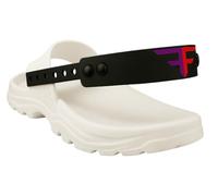 FLIP FLAP - Sangles arrière pour tongs... pour deux ! (1 à porter/1 à partager) Une sangle arrière en silicone brevetée et universelle qui maintient vos tongs. Peut être porté comme un bracelet, un