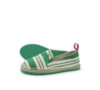 flip*flop Espadrilles pour femme à rayures, vert émeraude, 41 EU