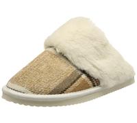 flip*flop Femme Pantoufles à Carreaux Chausson, Taupe, 39 EU