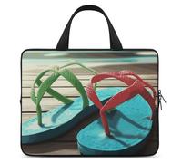 Flip-Flops Housse pour ordinateur portable 13" ultra fine, légère et imperméable en néoprène durable avec dragonne
