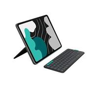 Flip Folio - Clavier et étui - full size - sans fil - Bluetooth 5.1 LE - QWERTY - Nordique (Danois/Finnois/Norvégien/Suédois) - graphite - pour Apple