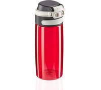 Flip Gourde (550 Ml), Bouteille Plastique Tritan 100 % Étanche, Bouteille Infusion Avec Filtre, Utilisable À Une Main, Rouge