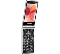 Maxcom MM835L Téléphone portable à rabat VoLTE 4G Senior avec 2 grands écrans 3,5" et 2,4", bouton SOS, HAC, débloqué et sans SIM, USB-C, respectueux de l'environnement - Noir