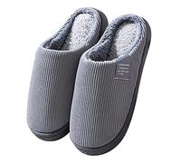 Flip Plush Slippers House Slip Soft Mens Shoes Warm Flop Slippers For Men Pantoufles pour hommes Sandales Pour Hommes Avec Soutien De Voûte Plantaire Taille 8 (Grey, 44-45)