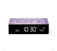 Flip Premium Réveil Réversible Et Rechargeable, À Écran Va Lcd, Faces On/Off, Snooze, Contrôle Tactile, En Aluminium - Or