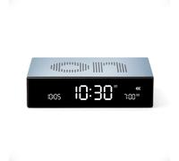 Flip Premium Réveil Réversible Et Rechargeable, À Écran Va Lcd, Faces On/Off, Snooze, Contrôle Tactile, En Aluminium - Or