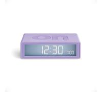 Flip+ Réveil Matin Lumineux, Réversible Avec Faces On Off Et Fonction Snooze, À Écran Lcd Et Lumière Tactile, Radio Controllé, En Gomme - Mauve