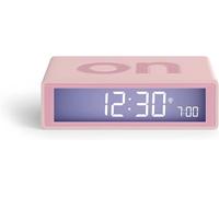 Flip+ Réveil Matin Lumineux, Réversible Avec Faces On Off Et Fonction Snooze, À Écran Lcd Et Lumière Tactile, Radio Controllé, En Gomme - Mauve