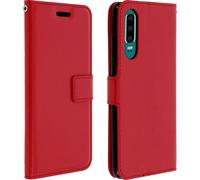 Flip Stand Couverture Portefeuille & Stand Fonction pour Huawei P30 - Rouge