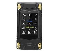 Flip TéléPhone, Grand Volume 4G Flip Phone Double écran 1,3 MP Camera pour Présent (Black)