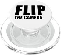 Flip The Camera - Funny Trending Meme Minimal Text PopSockets PopGrip pour MagSafe
