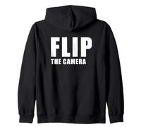 Flip The Camera - Funny Trending Meme Minimal Text Sweat à Capuche