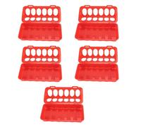 Flip Top Pigeon Feeder Anti-Spill Office Tray Automatic Aucun déchet Aucune Conception de Message Grande capacité Stume Plastic Bird Faling Dish pour Pigeon Birds Poultry 5PCS