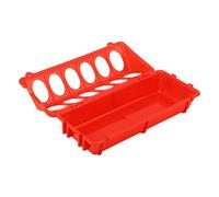 Flip Top Poultry Feeder 12 Holes Thickened Small Poultry Feeding Tray for Chicken Duckling Bird Pigeon Plastic Durable Easy Clean Multipurpose Poultry Feeder for Small Birds